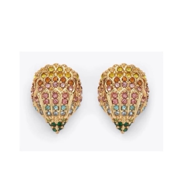 Kurt Geiger Gold Embellished Small Eagle Head Earrings NWT - Picture 3 of 8